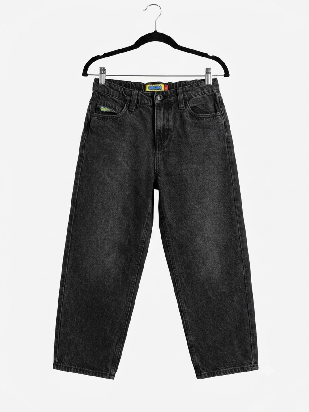 Empyre Jr Kids Loose Fit Baggy Black Denim Skate Jeans Size 24 Y2K